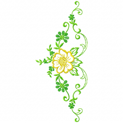 Flowers And Tree Embroidery Design 9